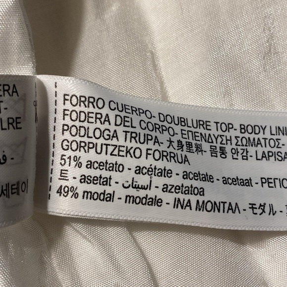 NWT. Massimo Dutti White Double-Breasted Blazer. Size 10. - Picture 8 of 12